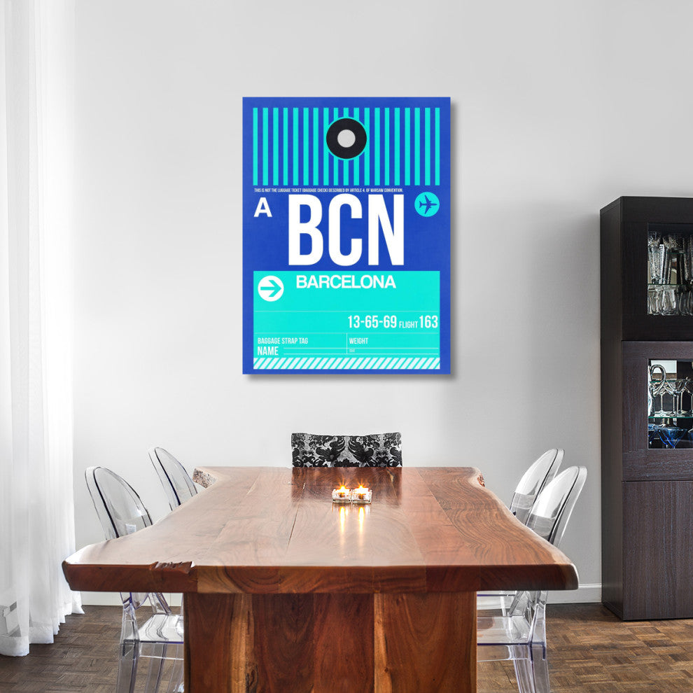 "BCN Barcelona Luggage Tag 2" Fine Art Print