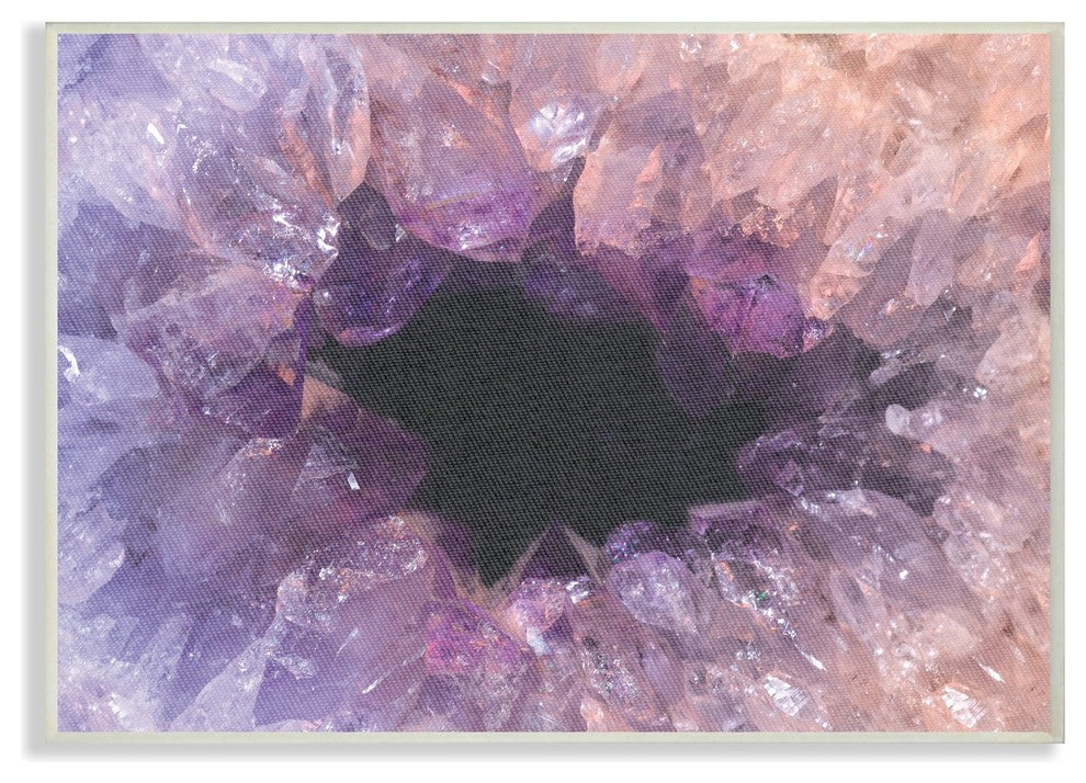 Amethyst Geode Cavern Photograph Oversized Wall Plaque Art, 13"x19"