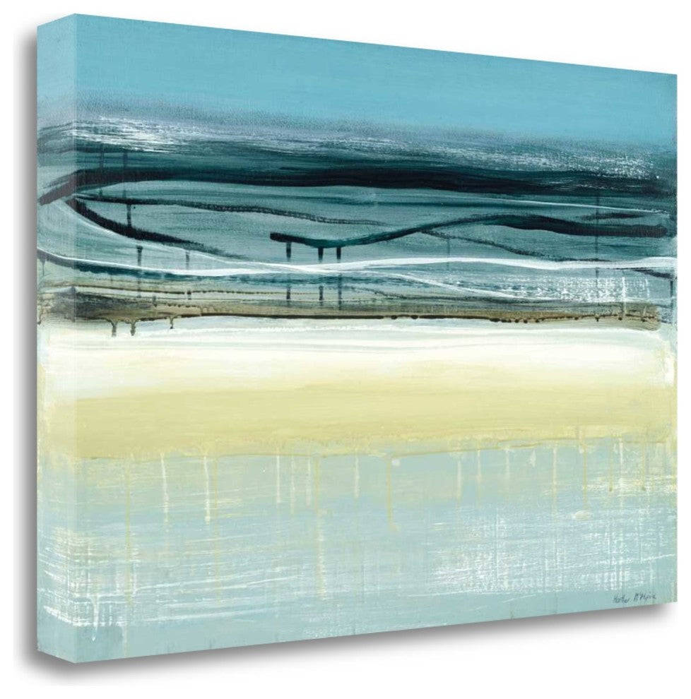 "Seascape" By Heather Mcalpine,Ready to Hang Giclee Print on Gallery Wrap Canvas