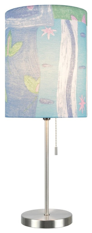40083-5, 1-Pack Set, 1-Light Candlestick Table Lamp, Satin Nickel 19 1/2" High