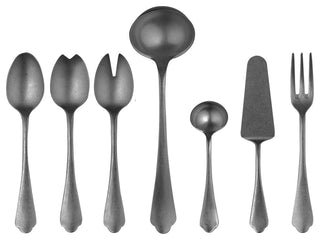Dolce Vita Serving Set, Pewter Black Gold, 7 Pcs.