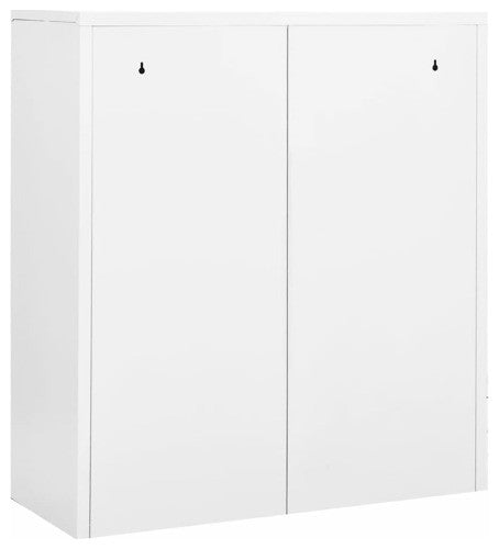 vidaXL Office Cabinet White 40.2" Steel Office File Storage Cabinet Furniture