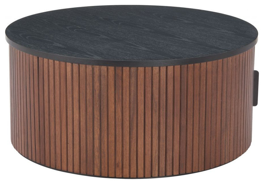 Nejaus Black And Walnut Coffee Table