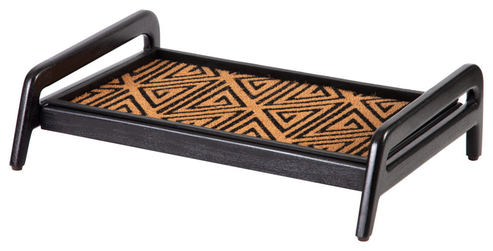 Single-Tier Black Stand With 2-Pair Rubber Boot Tray Ibadan