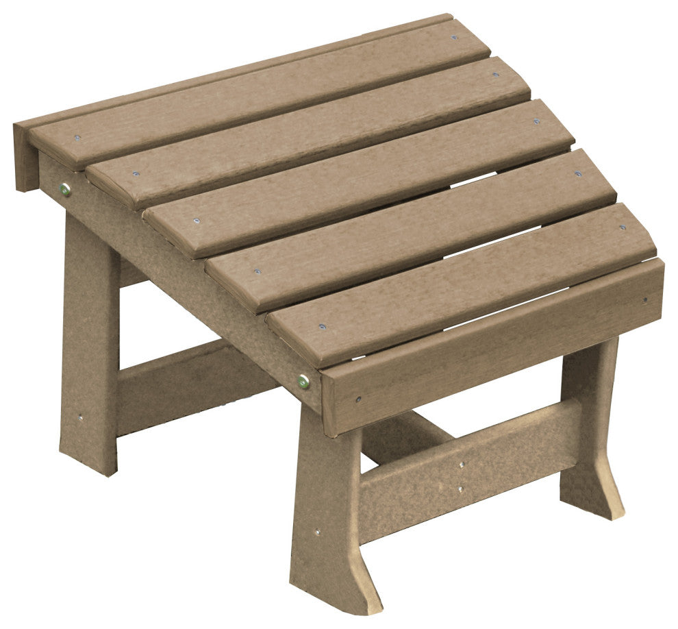 Poly New Hope Footstool, Weathered Wood