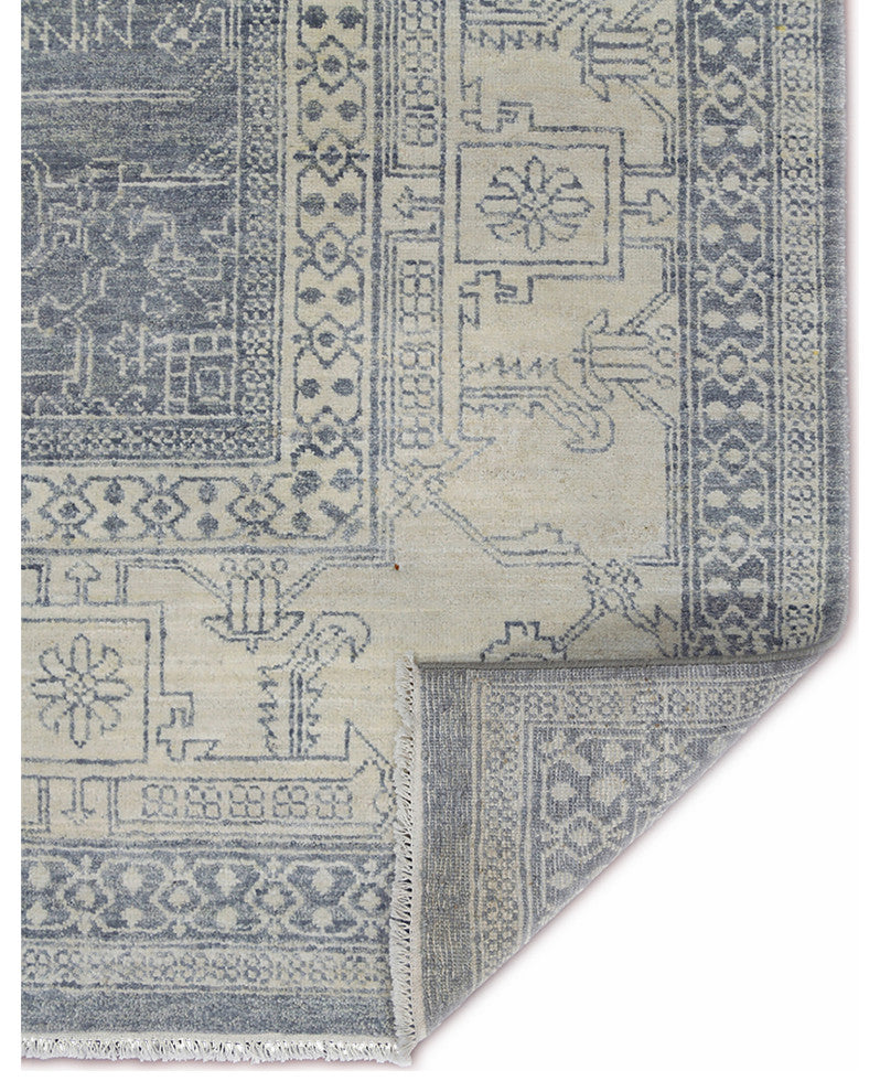 Nuit Arabe Roselle Area Rug, Light Blue, 8' x 10', Bordered