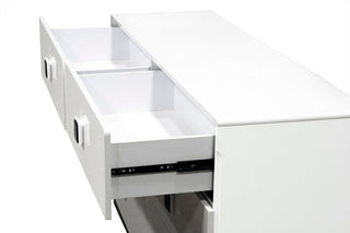 France Modern High Gloss 6-Drawer Dresser, White