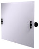 Frameless Landscape Beveled Edge Tilt Mirror, Matte Black