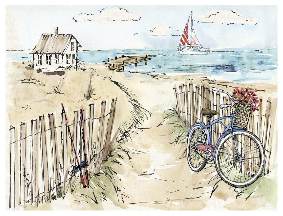 "Coastal Catch V" Digital Paper Print by Anne Tavoletti, 18"x14"