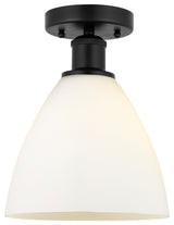 Innovations 616-1F-BK-GBD-751 1 Light Semi-Flush Mount, Matte Black