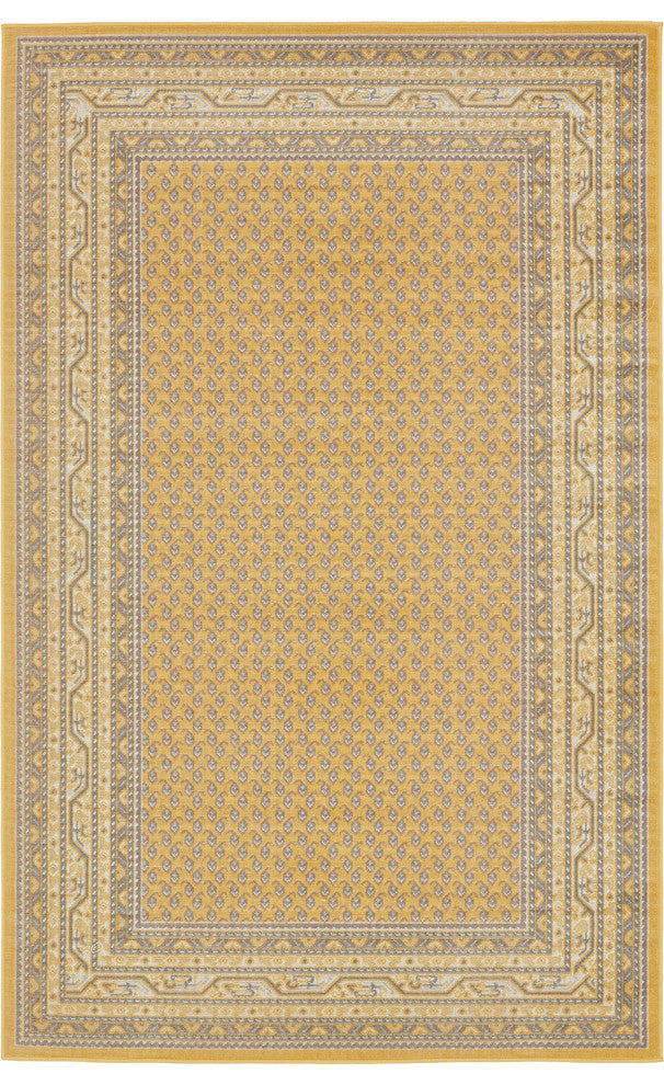 Unique Loom Yellow Allover Williamsburg 5'x8' Area Rug