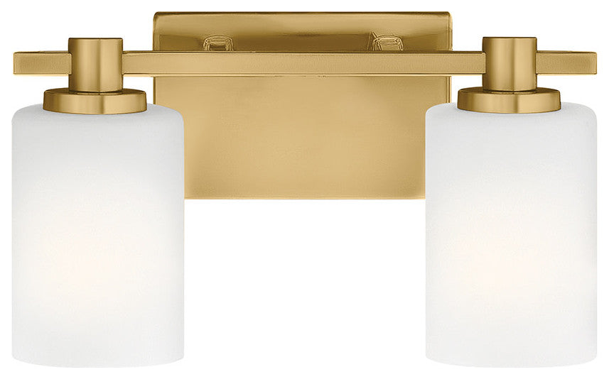 Hinkley Karlie Bathroom Vanity Light, Lacquered Brass, 2 Light