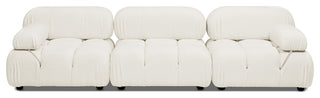 Marcel 109.5" Modular Sofa, Ivory White Boucle