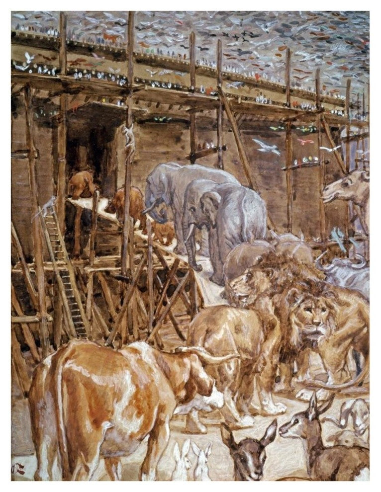 "The Animals Enter the Ark" Digital Paper Print by James Tissot, 29"x38"