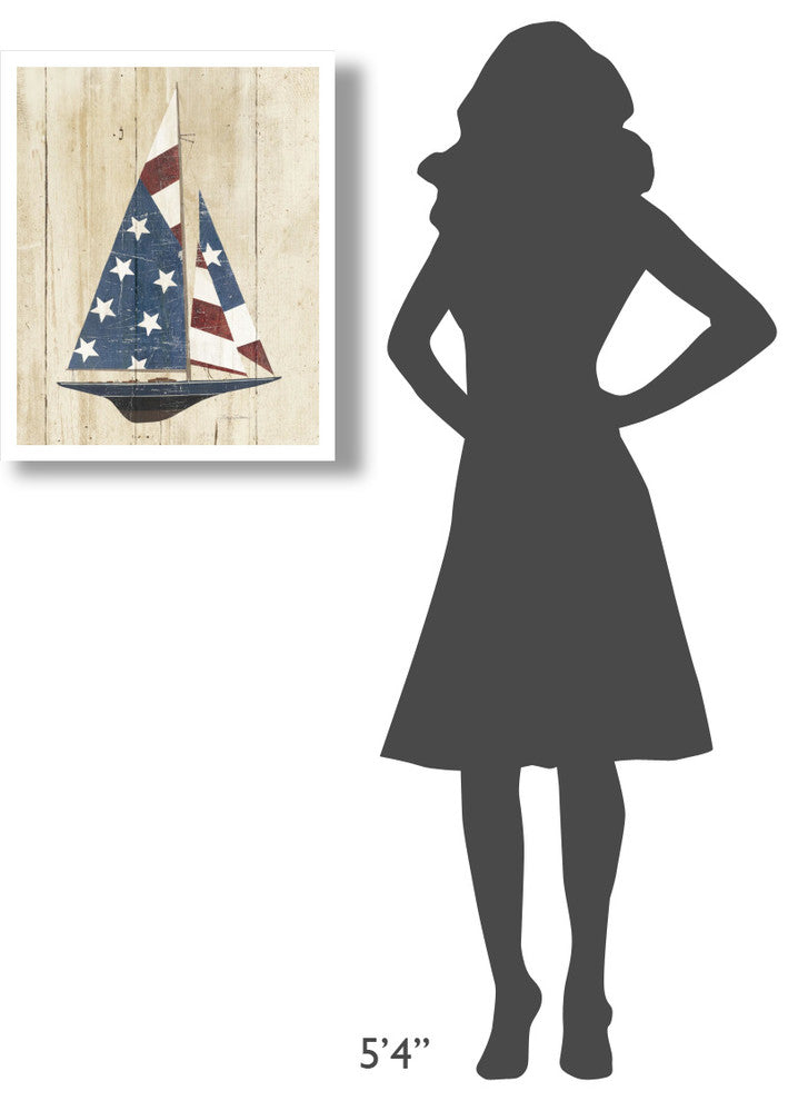 "American Flag Sailboat" Digital Paper Print by Avery Tillmon, 22"x26"