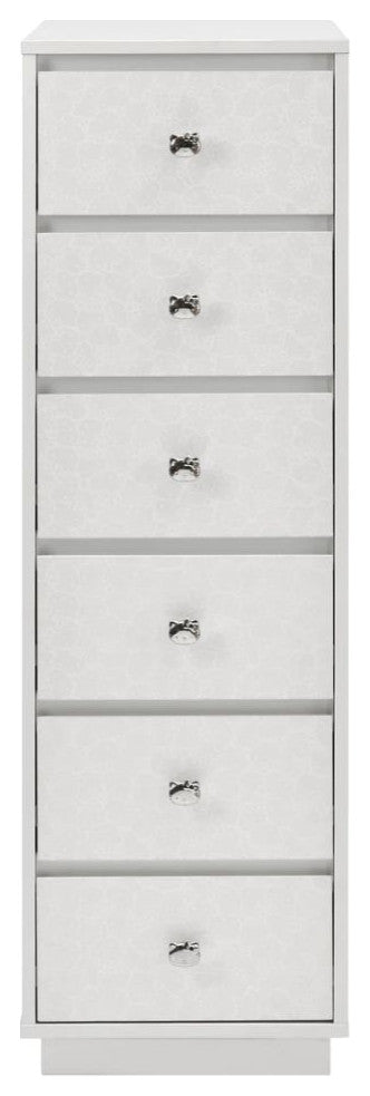 SlayStation 6 Drawer Makeup Vanity Storage, Silver