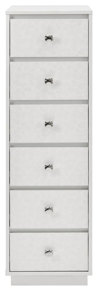 SlayStation 6 Drawer Makeup Vanity Storage, Silver