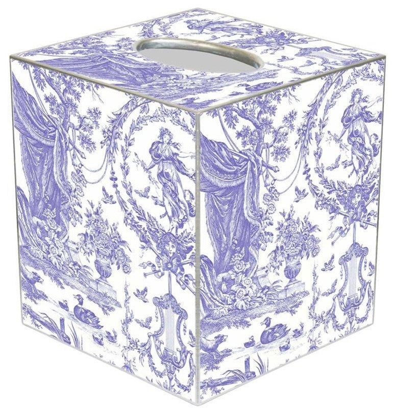 TB459 -Lavender Toile Tissue Box Cover