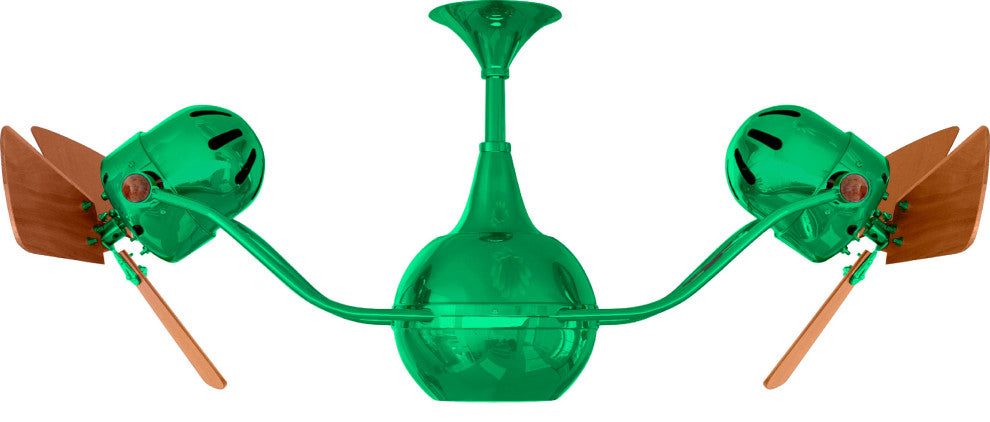Vent Bettina Rotational Ceiling Fan With Mahogany Blades, Green