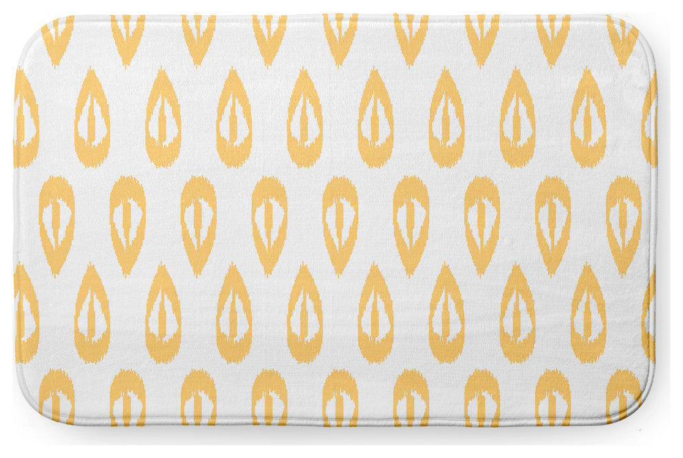 24" x 17" Ikat Tears Bathmat, Sunshine Yellow