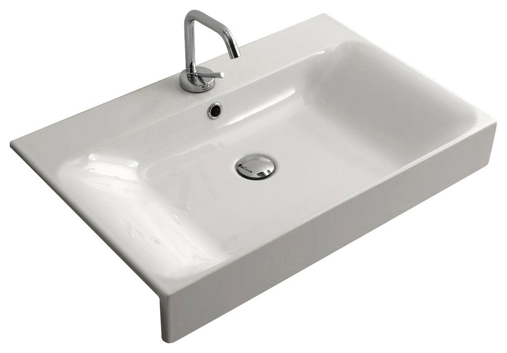 Cento 3548 Semi-recessed Bathroom Sink 27.6" x 17.7