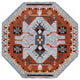 4??Round Terracotta Tribal Area Rug