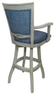 Swivel Wood Counter 26" 30" Extra Tall 34" Bar Stool 400, Kokomo Azure and Antique White, 30"