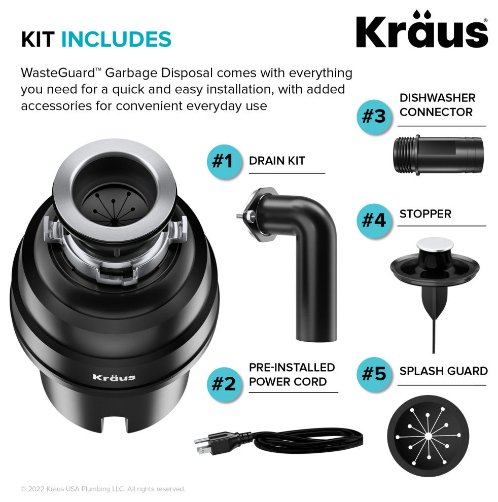 Undermount Stainless Steel Kitchen Sink With Garbage Disposal, 30" Kwu110-30
