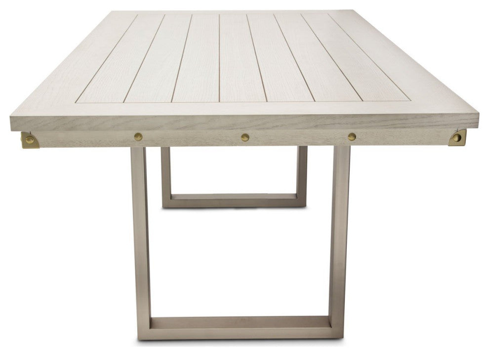 Aico Amini Menlo Station 7 PC Rectangular Dining Set in Eucalyptus