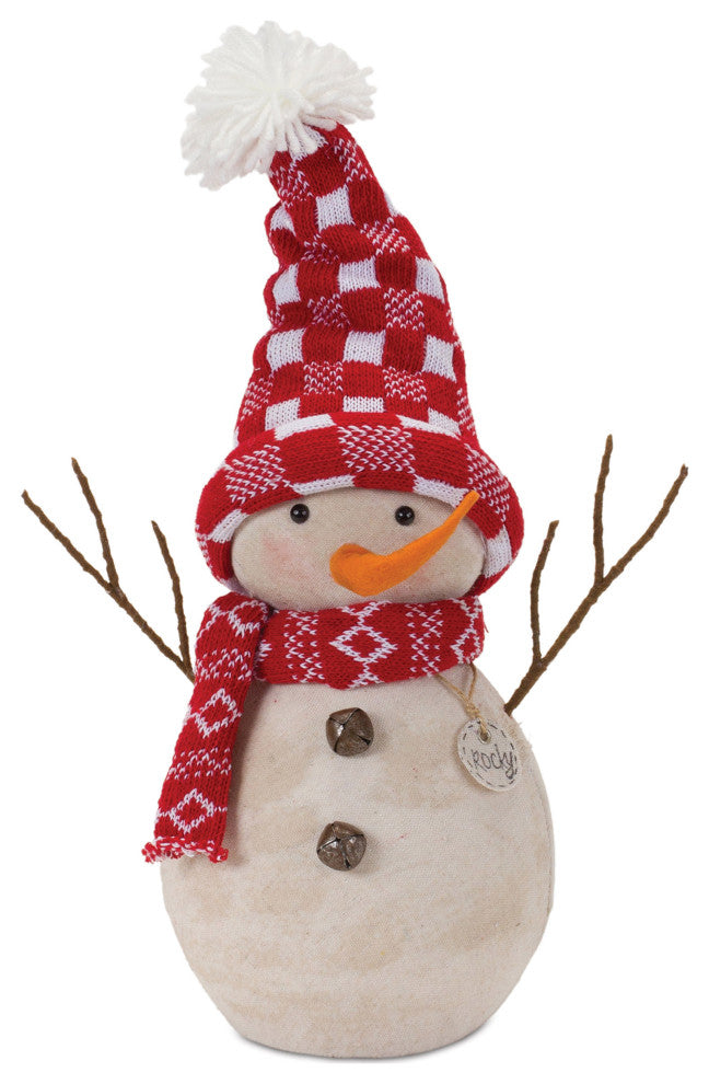 Snowman Decor With Hat and Scarf, Set of 2