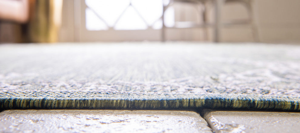 Rug Unique Loom Outdoor Traditional Green Rectangular 6' 0 x 9' 0