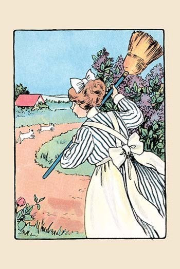 The Maid with the Broom- Gallery Wrapped Canvas Art 28" x 42"