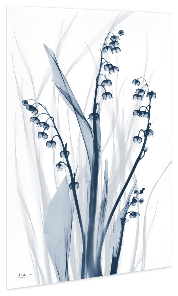 "Radiant Blues 2" Frameless Free Floating Panel Graphic Wall Art, 48"x32"