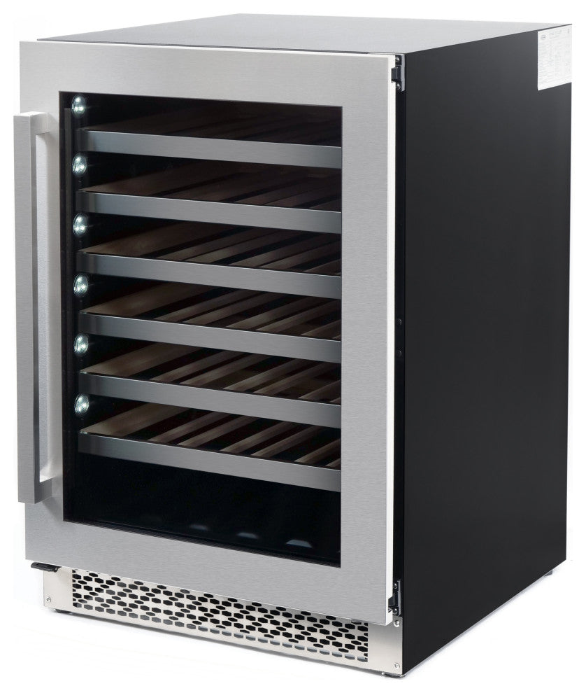 Cosmo 48 bottle, Single Zone, Freestanding Wine Cooler Refrigerator Compressor