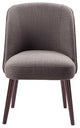 Madison Park Dining Chair Modern Bexley Rounded Back Padded Side Chair, Charcoal