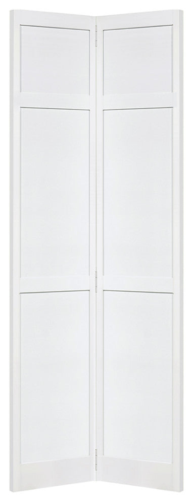 Bi-fold Closet, Door Traditional 6-Panel, White, 1"x30"x80"