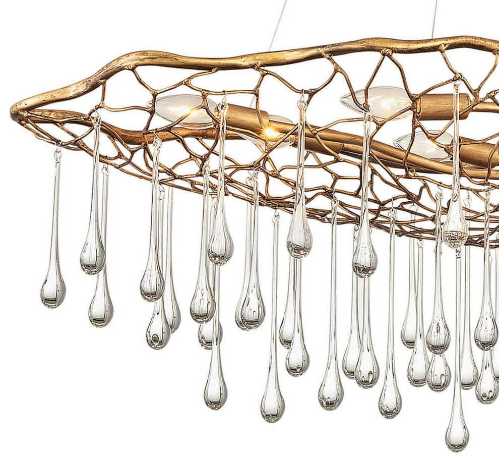 Hinkley Laguna Medium Eight Light Linear, Burnished Gold