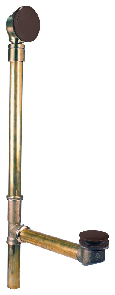 Illusionary Ball Joint Overflow with ADA approved Tip-Toe Drain, Oil Rubbed Bronze