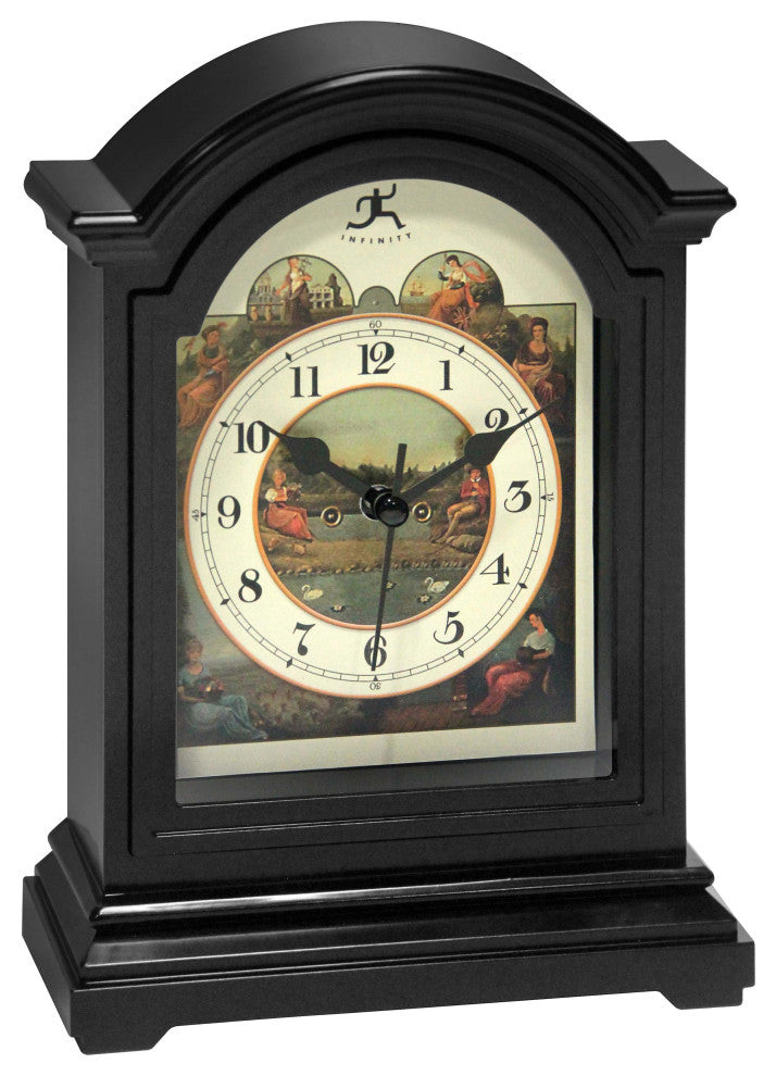 Black Plastic 9" Tabletop Clock