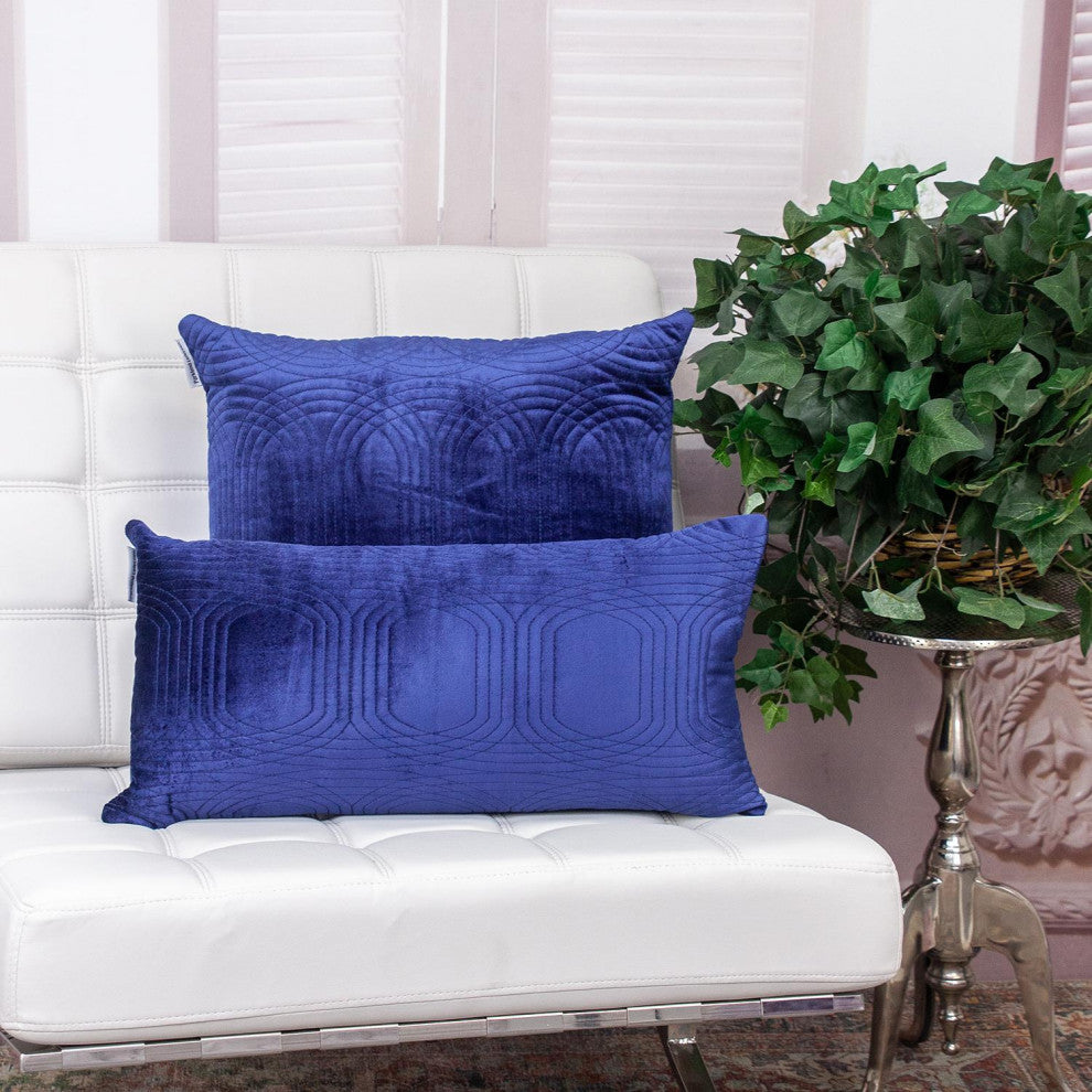Parkland Collection Iphis Blue Throw Pillow, Rectangle