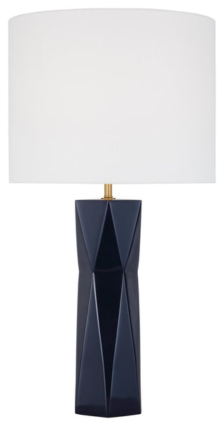 Fernwood 1-Light Indoor Table Lamp, Gloss Navy