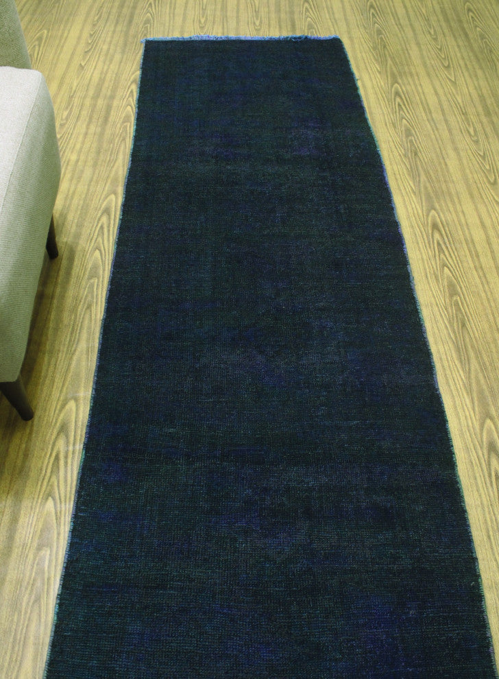 Vintage Distressed Overdyed Erwin Brown Runner, 2''8x9''11