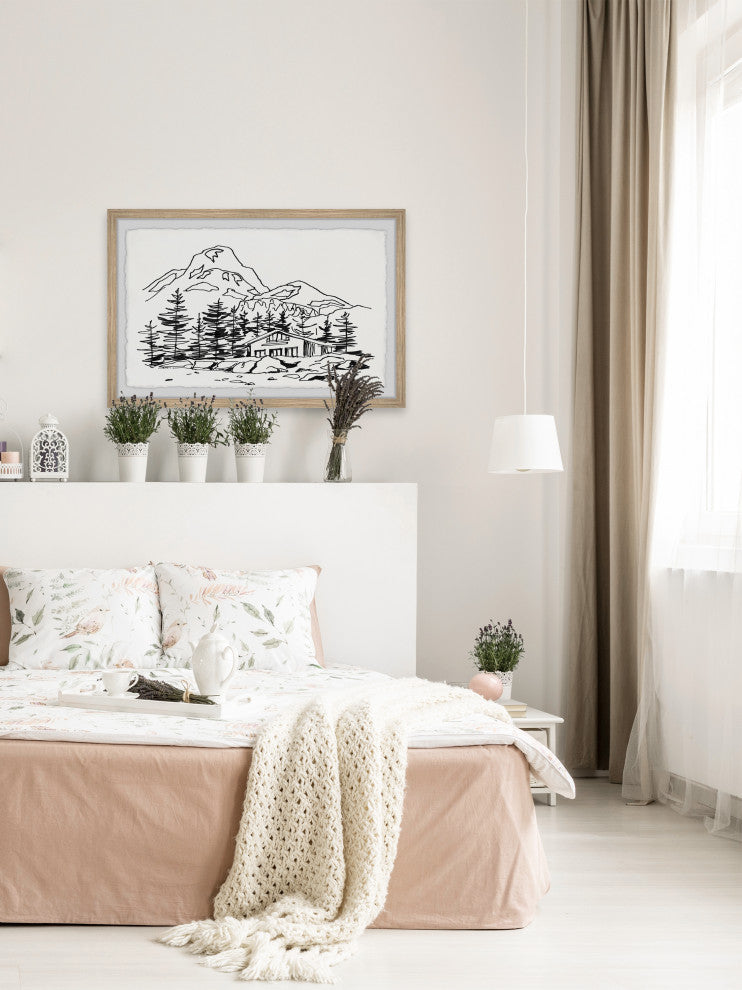 "Majestic Mountains" Framed Painting Print, 45x30