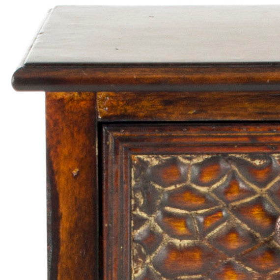 Safavieh Ernest End Table With Storage Drawer, Dark Brown