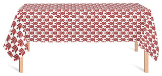 Leaf Pattern Red 58x102 Tablecloth
