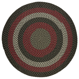Rhody Rug Manhattan Rug, Black Satin, 8' Round