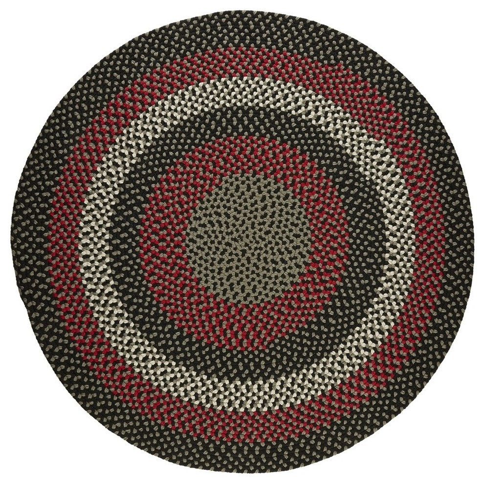 Rhody Rug Manhattan Rug, Black Satin, 8' Round