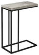 HomeRoots 18.25" x 10.25" x 25.25" GreyBlack Particle Board Metal Accent Table