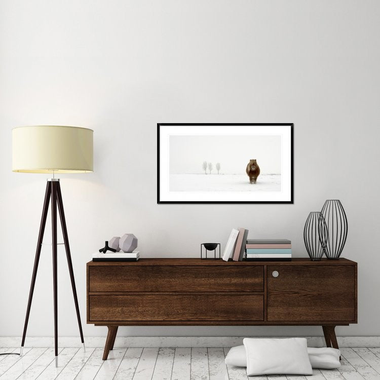 "The Cold Pony" Framed Digital Print by Gert Van Den, 44x26"