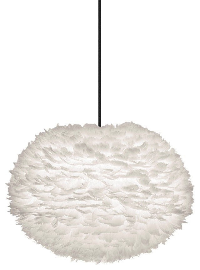 Eos Large Plug-In Pendant, Black/White
